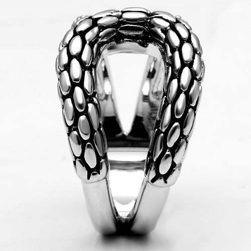 Alamode Rhodium Brass Ring with AAA Grade CZ in Clear - Alamode - Flyclothing LLC
