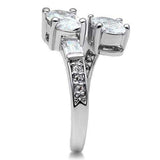 Alamode Rhodium Brass Ring with AAA Grade CZ in Clear - Alamode - Flyclothing LLC