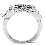 Alamode Rhodium Brass Ring with AAA Grade CZ in Amethyst - Alamode - Flyclothing LLC