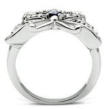 Alamode Rhodium Brass Ring with AAA Grade CZ in Amethyst - Alamode