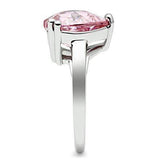 Alamode Rhodium Brass Ring with AAA Grade CZ in Rose - Alamode - Flyclothing LLC