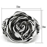 Alamode Rhodium Brass Ring with AAA Grade CZ in Clear - Alamode - Flyclothing LLC