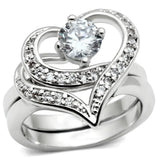 Alamode Rhodium Brass Ring with AAA Grade CZ in Clear - Alamode - Flyclothing LLC