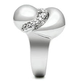 Alamode Rhodium Brass Ring with AAA Grade CZ in Clear - Alamode - Flyclothing LLC
