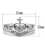 Alamode Rhodium Brass Ring with AAA Grade CZ in Clear - Alamode - Flyclothing LLC
