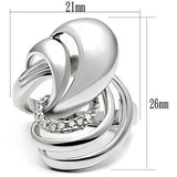 Alamode Rhodium Brass Ring with AAA Grade CZ in Clear - Alamode - Flyclothing LLC