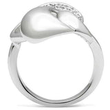 Alamode Rhodium Brass Ring with AAA Grade CZ in Clear - Alamode - Flyclothing LLC