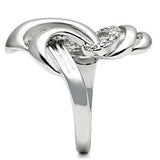 Alamode Rhodium Brass Ring with AAA Grade CZ in Clear - Alamode - Flyclothing LLC