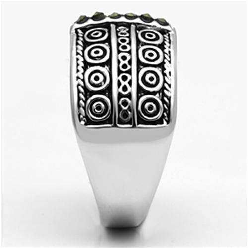 Alamode Rhodium Brass Ring with Semi-Precious Marcasite in Black Diamond - Alamode - Flyclothing LLC