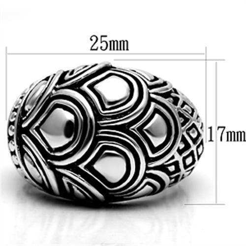 Alamode Rhodium Brass Ring with No Stone - Alamode - Flyclothing LLC