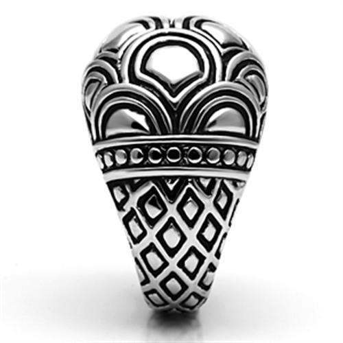 Alamode Rhodium Brass Ring with No Stone - Alamode - Flyclothing LLC