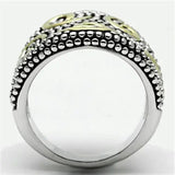 Alamode Reverse Two-Tone Brass Ring with No Stone - Alamode - Flyclothing LLC
