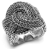 Alamode Rhodium Brass Ring with No Stone - Alamode - Flyclothing LLC