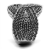 Alamode Rhodium Brass Ring with No Stone - Alamode - Flyclothing LLC