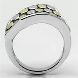 Alamode Reverse Two-Tone Brass Ring with No Stone - Alamode - Flyclothing LLC