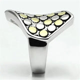Alamode Reverse Two-Tone Brass Ring with No Stone - Alamode - Flyclothing LLC