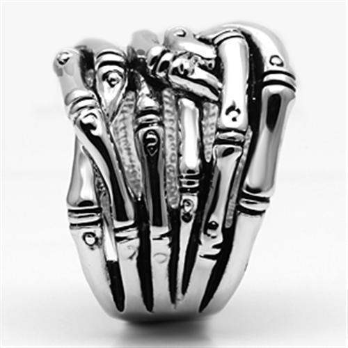 Alamode Rhodium Brass Ring with No Stone - Alamode - Flyclothing LLC