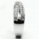 Alamode Rhodium Brass Ring with AAA Grade CZ in Clear - Alamode - Flyclothing LLC