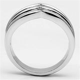 Alamode Rhodium Brass Ring with AAA Grade CZ in Clear - Alamode
