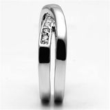 Alamode Rhodium Brass Ring with AAA Grade CZ in Clear - Alamode