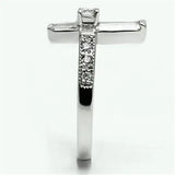 Alamode Rhodium Brass Ring with AAA Grade CZ in Clear - Alamode - Flyclothing LLC