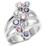 Alamode Rhodium Brass, AAA CZ , Multi Color - Alamode - Flyclothing LLC