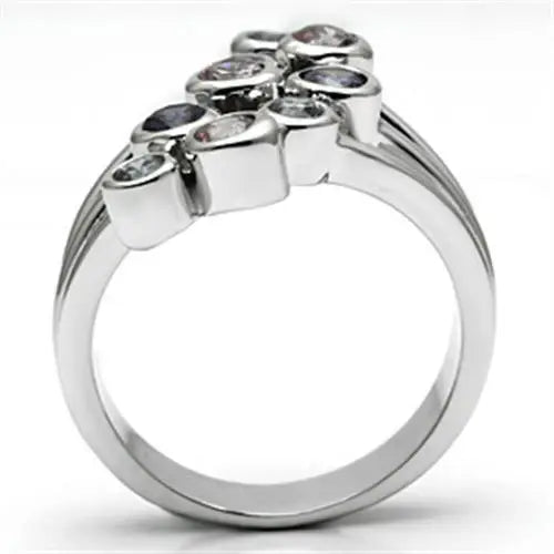 Alamode Rhodium Brass, AAA CZ , Multi Color - Alamode - Flyclothing LLC