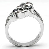 Alamode Rhodium Brass, AAA CZ , Multi Color - Alamode - Flyclothing LLC