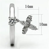 Alamode Rhodium Brass Ring with AAA Grade CZ in Clear - Alamode - Flyclothing LLC