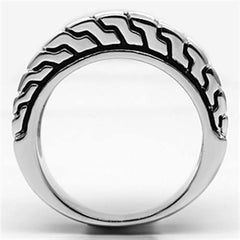 Alamode Reverse Two-Tone Brass Ring with No Stone - Alamode