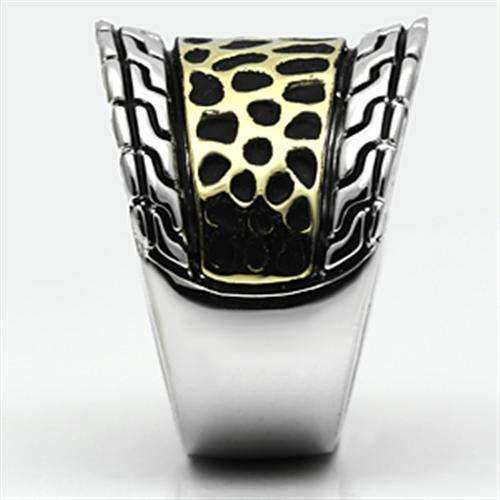 Alamode Reverse Two-Tone Brass Ring with No Stone - Alamode - Flyclothing LLC