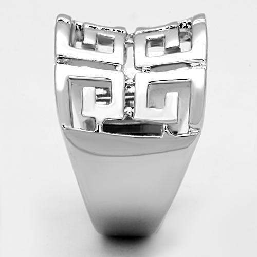 Alamode Rhodium Brass Ring with No Stone - Alamode - Flyclothing LLC