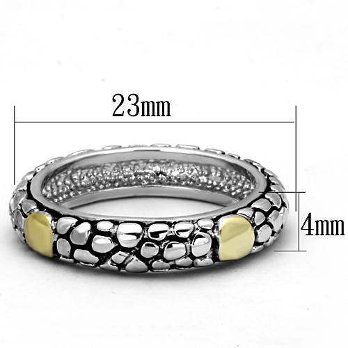 Alamode Reverse Two-Tone Brass Ring with Epoxy in Jet - Alamode - Flyclothing LLC