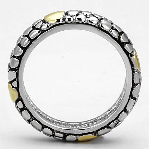 Alamode Reverse Two-Tone Brass Ring with Epoxy in Jet - Alamode - Flyclothing LLC