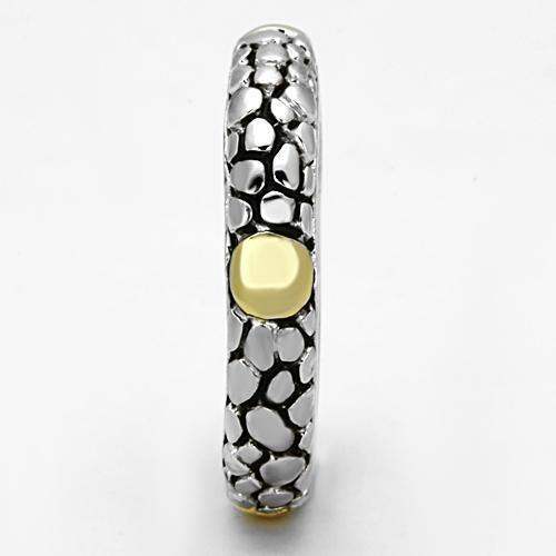 Alamode Reverse Two-Tone Brass Ring with Epoxy in Jet - Alamode - Flyclothing LLC