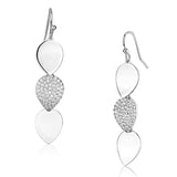 Alamode Rhodium Brass Earrings with AAA Grade CZ in Clear - Alamode - Flyclothing LLC