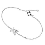 Alamode Rhodium Brass Bracelet with AAA Grade CZ in Clear - Alamode - Flyclothing LLC