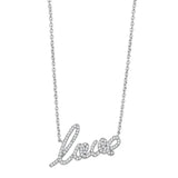 Alamode Rhodium Brass Necklace with AAA Grade CZ in Clear - Alamode - Flyclothing LLC