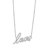Alamode Rhodium Brass Necklace with AAA Grade CZ in Clear - Alamode