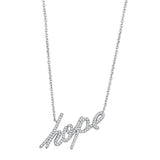 Alamode Rhodium Brass Necklace with AAA Grade CZ in Clear - Alamode
