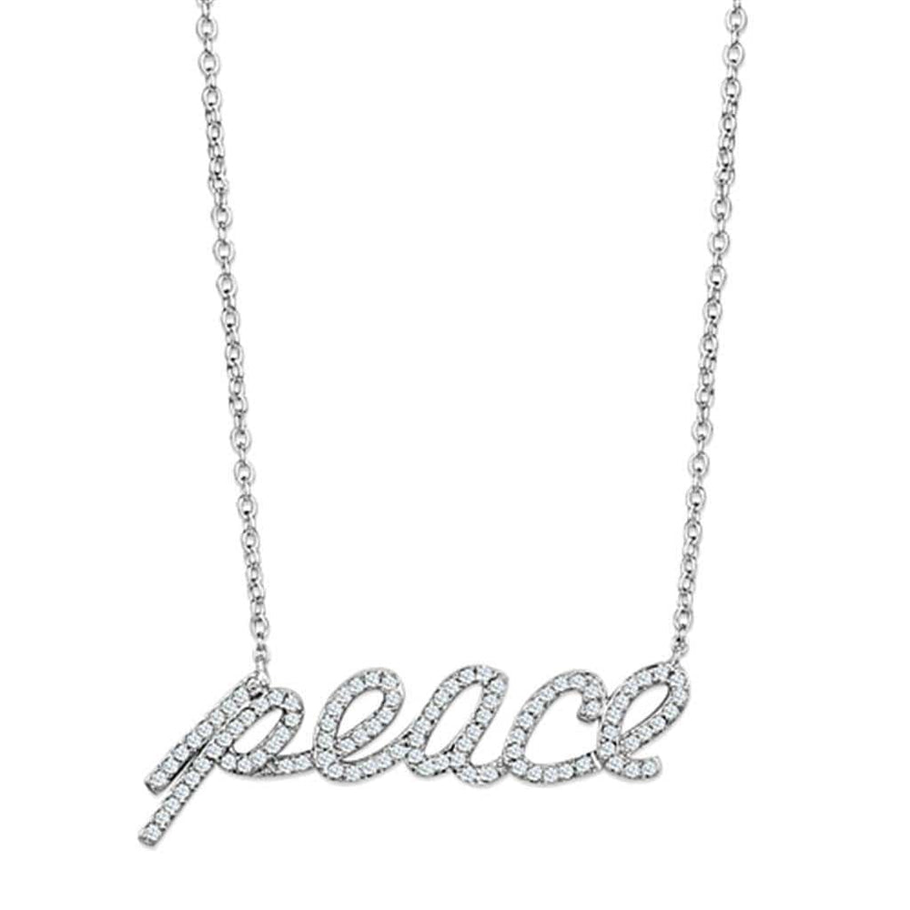 Alamode Rhodium Brass Necklace with AAA Grade CZ in Clear - Alamode