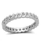 Alamode Rhodium Brass Ring with AAA Grade CZ in Clear - Alamode - Flyclothing LLC