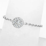 Alamode Rhodium Brass Ring with AAA Grade CZ in Clear - Alamode - Flyclothing LLC