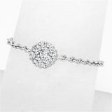 Alamode Rhodium Brass Ring with AAA Grade CZ in Clear - Alamode
