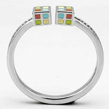 Alamode Rhodium Brass Ring with AAA Grade CZ in Clear - Alamode - Flyclothing LLC