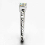 Alamode Rhodium Brass Ring with AAA Grade CZ in Clear - Alamode - Flyclothing LLC