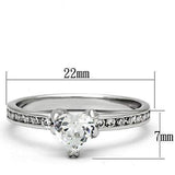 Alamode Rhodium Brass Ring with AAA Grade CZ in Clear - Alamode - Flyclothing LLC