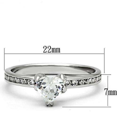 Alamode Rhodium Brass Ring with AAA Grade CZ in Clear - Alamode - Flyclothing LLC