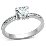 Alamode Rhodium Brass Ring with AAA Grade CZ in Clear - Alamode - Flyclothing LLC
