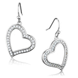 Alamode Rhodium Brass Earrings with AAA Grade CZ in Clear - Alamode - Flyclothing LLC